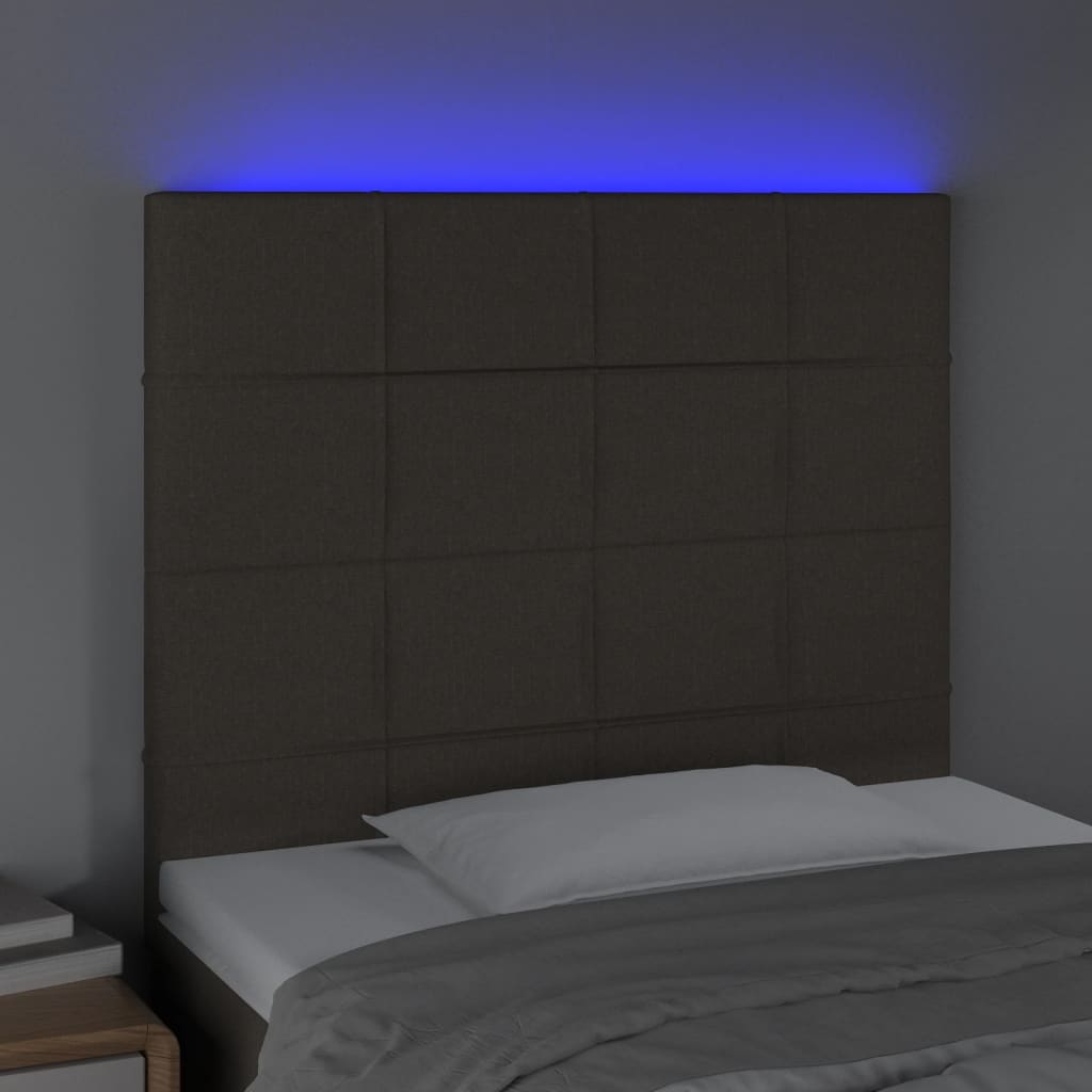 Hoofdbord LED 80x5x118/128 cm stof taupe is nu te koop bij PeponiXL, paradijselijk wonen!