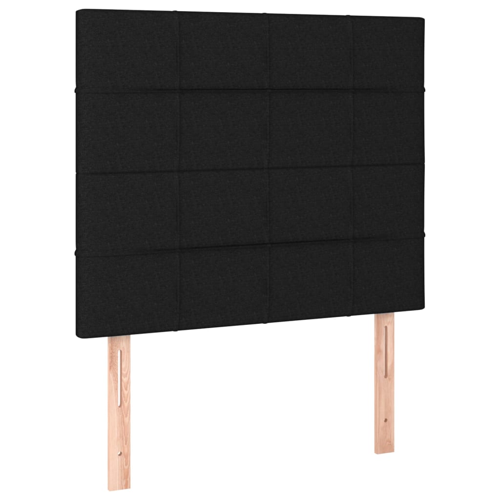 Hoofdbord LED 90x5x118/128 cm stof zwart is nu te koop bij PeponiXL, paradijselijk wonen!