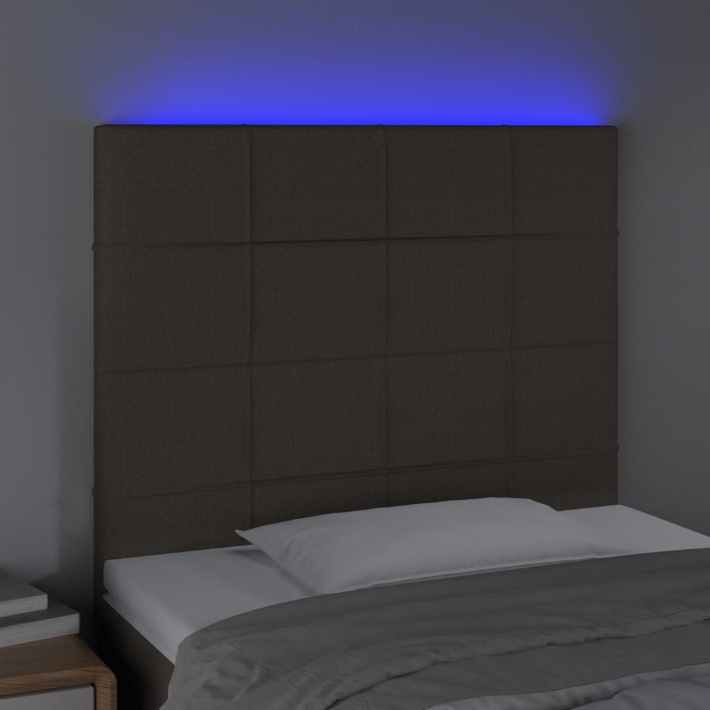 Hoofdbord LED 100x5x118/128 cm stof taupe is nu te koop bij PeponiXL, paradijselijk wonen!