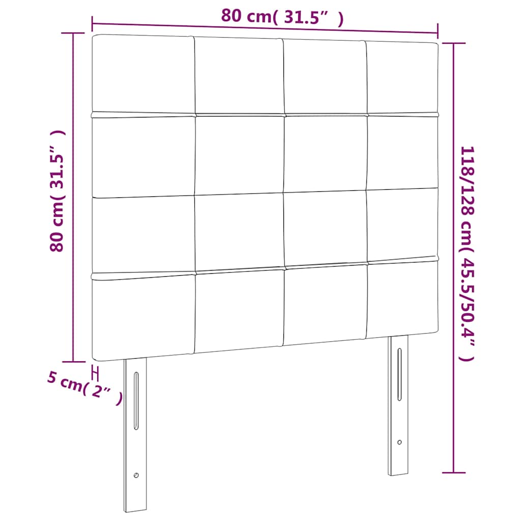 Hoofdbord LED 80x5x118/128 cm fluweel donkergroen is nu te koop bij PeponiXL, paradijselijk wonen!