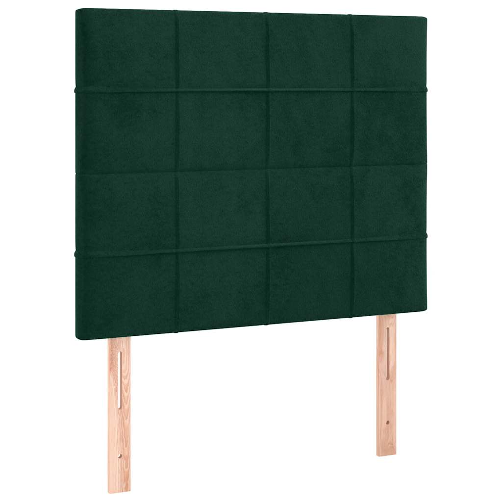 Hoofdbord LED 100x5x118/128 cm fluweel donkergroen is nu te koop bij PeponiXL, paradijselijk wonen!