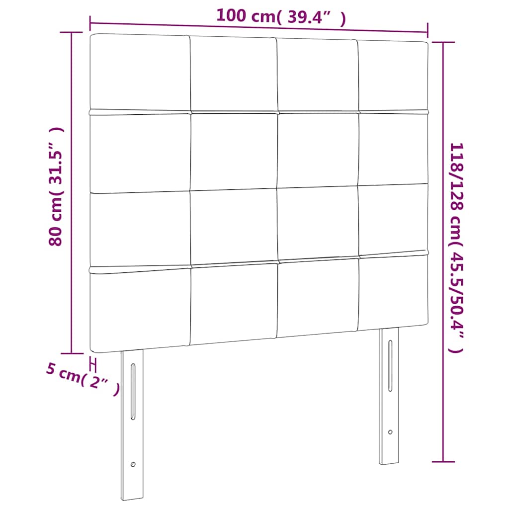 Hoofdbord LED 100x5x118/128 cm fluweel donkergroen is nu te koop bij PeponiXL, paradijselijk wonen!