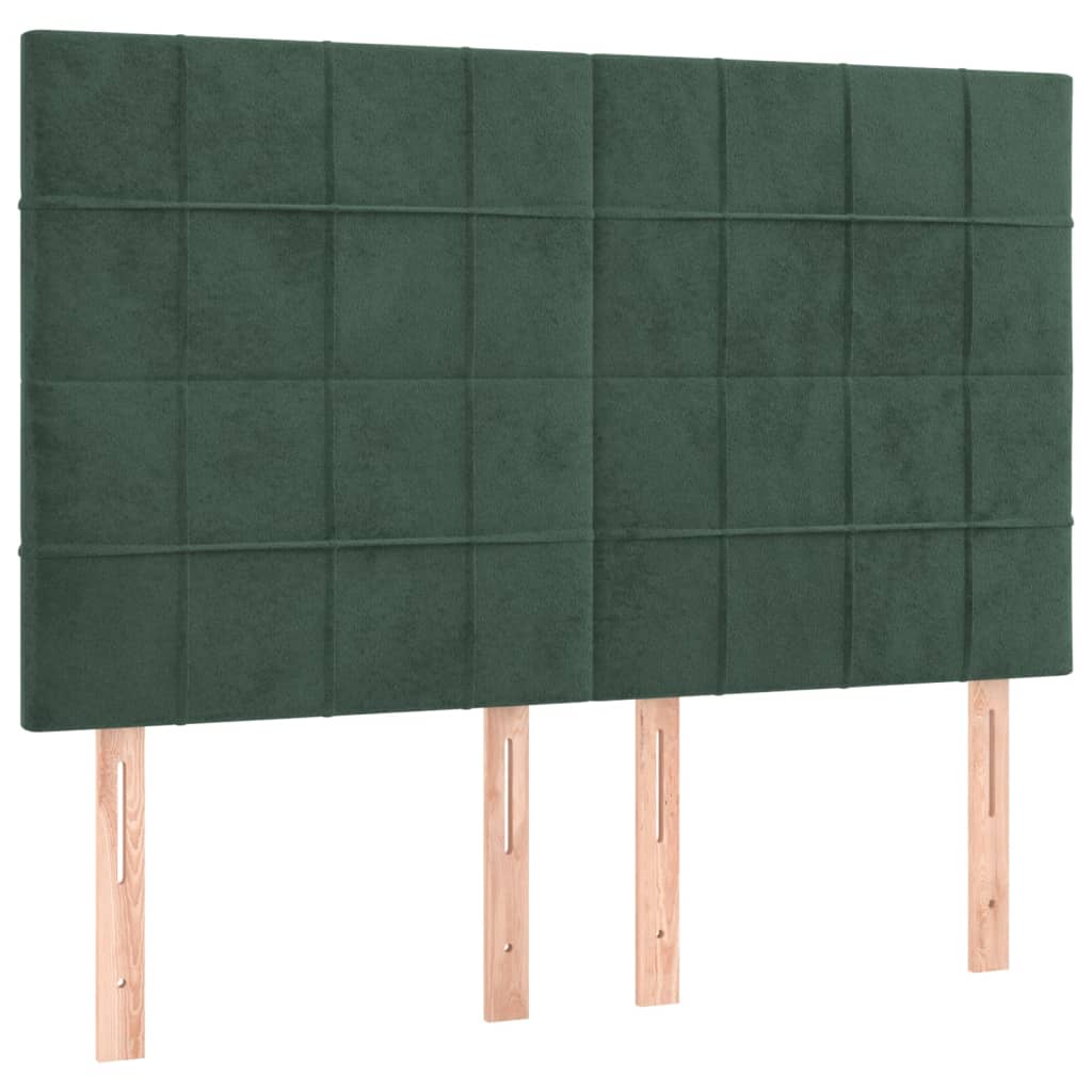 Hoofdbord LED 144x5x118/128 cm fluweel donkergroen is nu te koop bij PeponiXL, paradijselijk wonen!