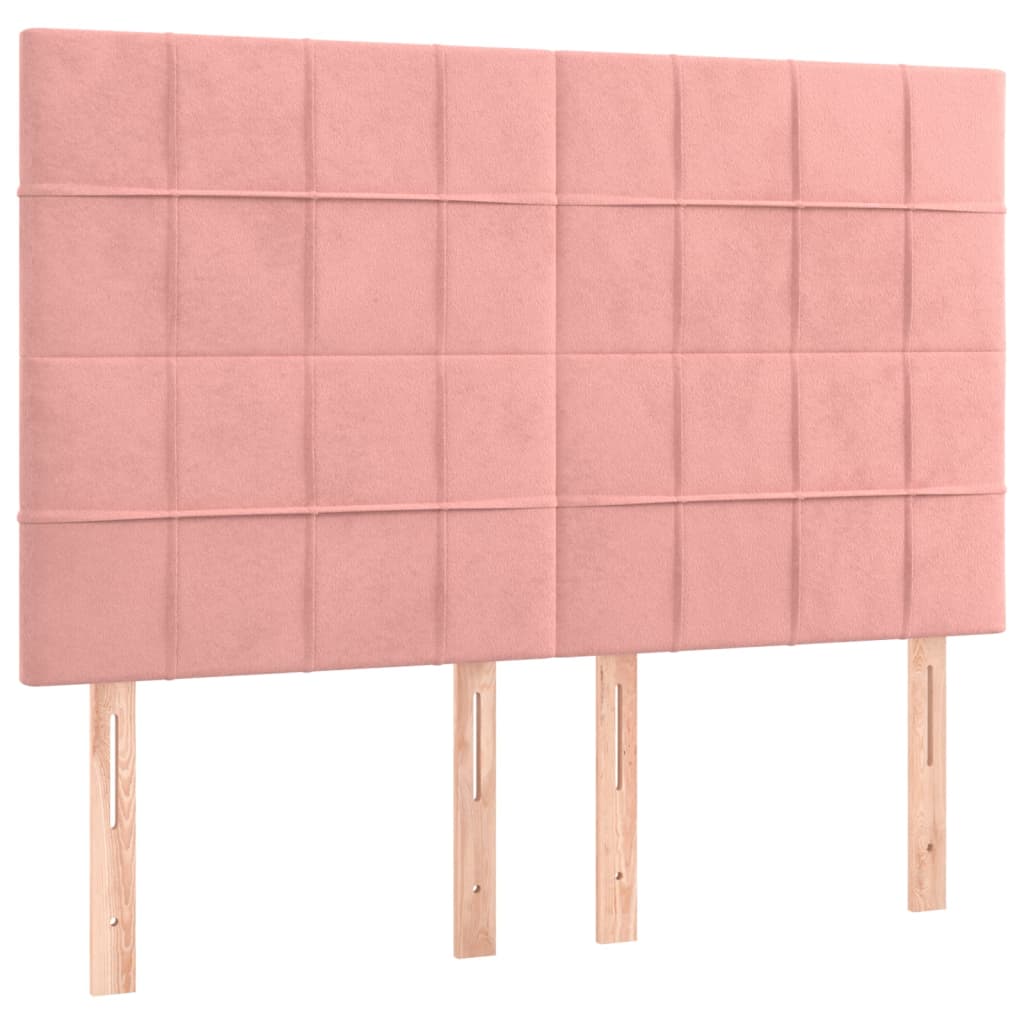Hoofdbord LED 144x5x118/128 cm fluweel zwart is nu te koop bij PeponiXL, paradijselijk wonen!