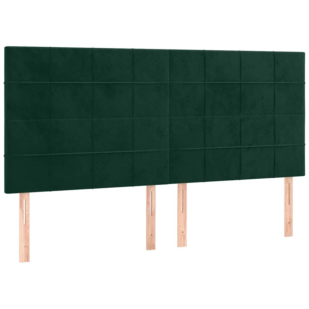Hoofdbord LED 160x5x118/128 cm fluweel donkergroen is nu te koop bij PeponiXL, paradijselijk wonen!