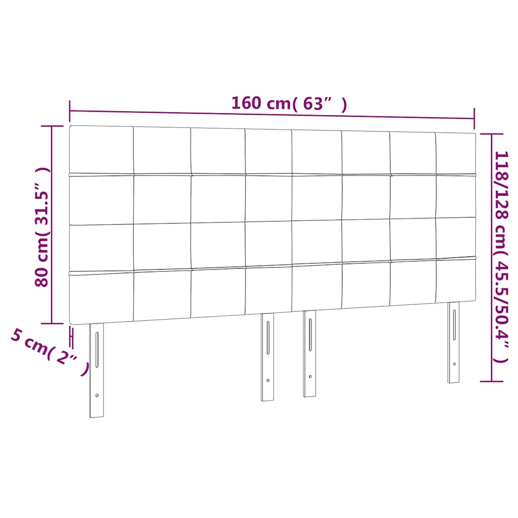 Hoofdbord LED 160x5x118/128 cm fluweel donkergroen is nu te koop bij PeponiXL, paradijselijk wonen!