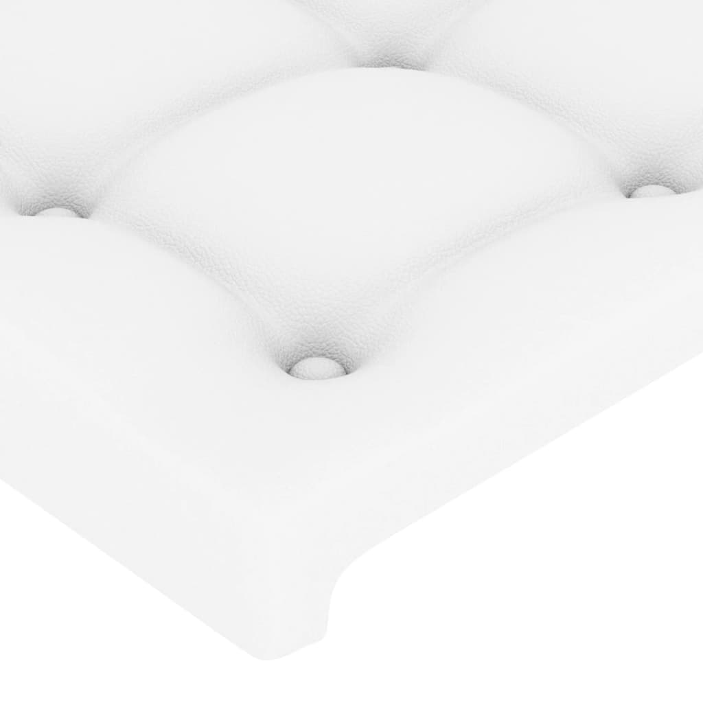 Hoofdbord LED 100x5x118/128 cm kunstleer wit is nu te koop bij PeponiXL, paradijselijk wonen!