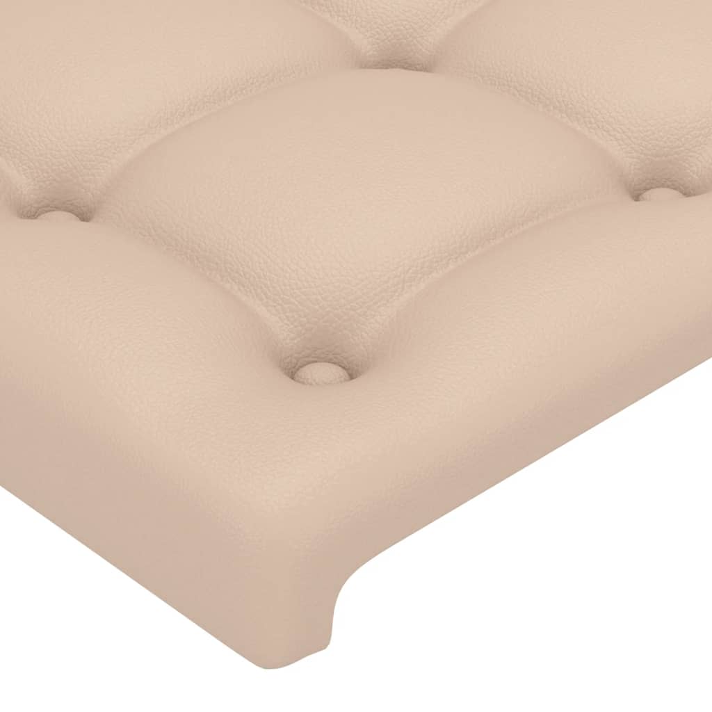 Hoofdbord LED 100x5x118/128 cm kunstleer cappuccinokleurig is nu te koop bij PeponiXL, paradijselijk wonen!