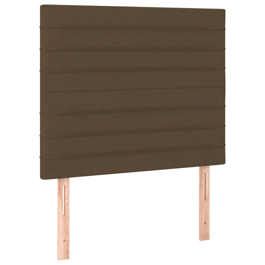 Hoofdbord LED 90x5x118/128 cm stof donkerbruin is nu te koop bij PeponiXL, paradijselijk wonen!