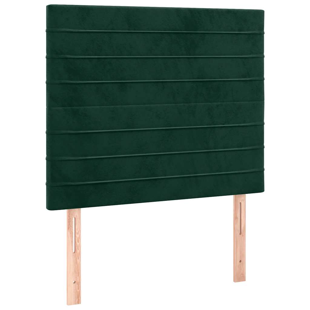 Hoofdbord LED 90x5x118/128 cm fluweel donkergroen is nu te koop bij PeponiXL, paradijselijk wonen!
