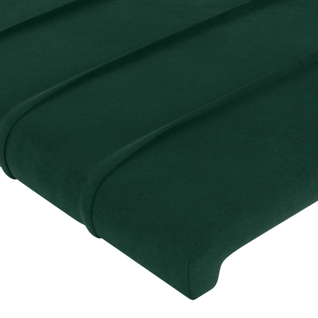 Hoofdbord LED 90x5x118/128 cm fluweel donkergroen is nu te koop bij PeponiXL, paradijselijk wonen!