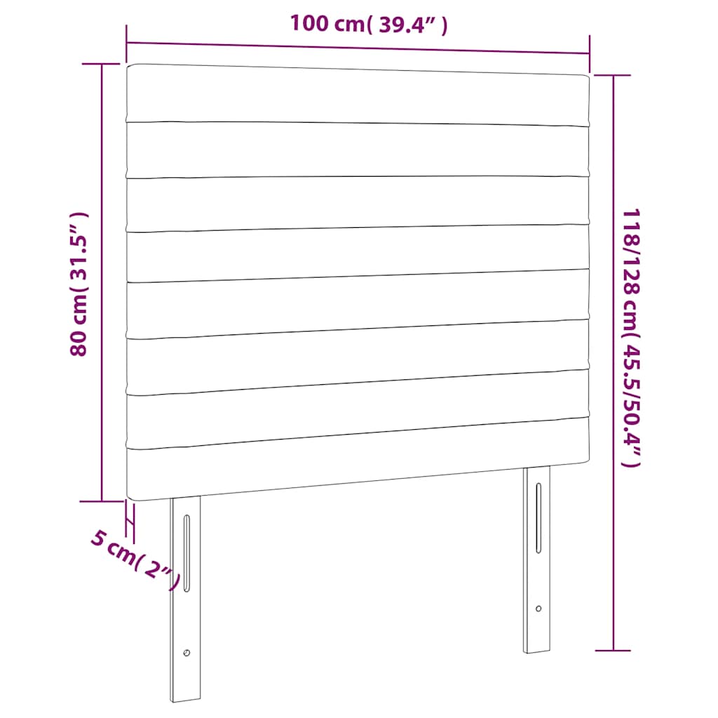 Hoofdbord LED 100x5x118/128 cm fluweel donkergroen is nu te koop bij PeponiXL, paradijselijk wonen!