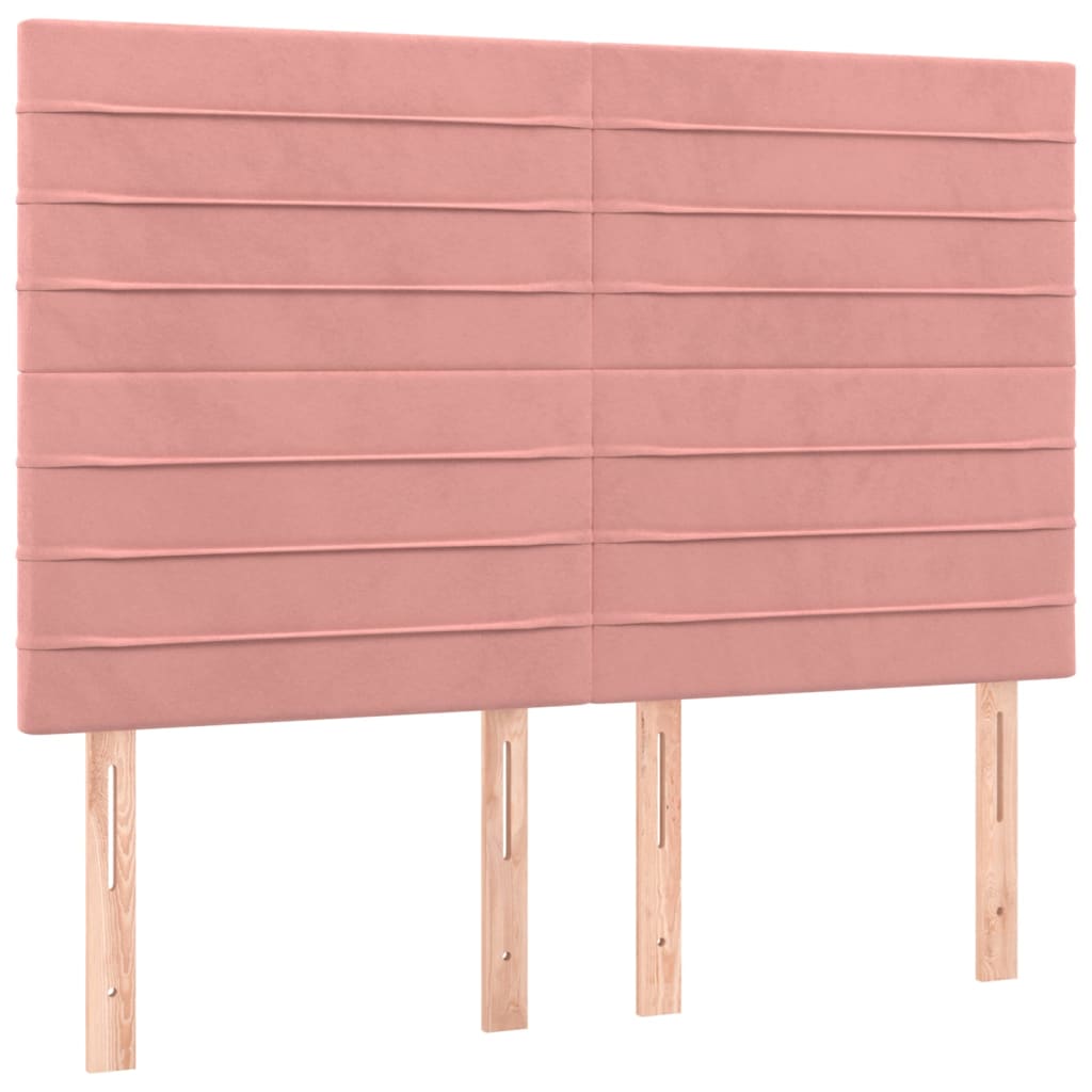 Hoofdbord LED 144x5x118/128 cm fluweel zwart is nu te koop bij PeponiXL, paradijselijk wonen!