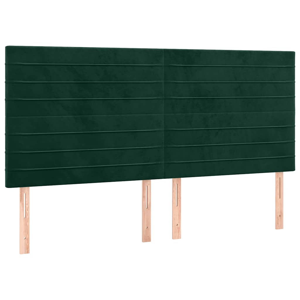 Hoofdbord LED 180x5x118/128 cm fluweel donkergroen is nu te koop bij PeponiXL, paradijselijk wonen!
