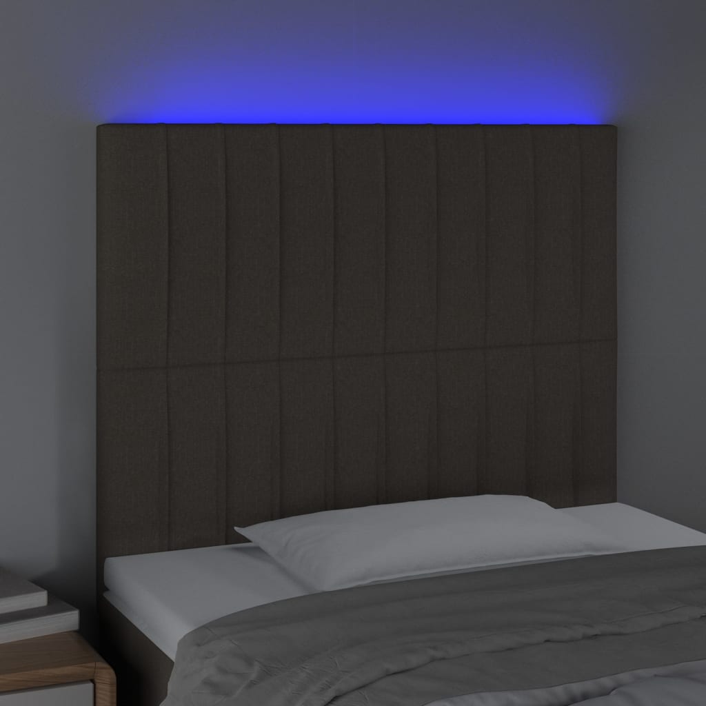 Hoofdbord LED 80x5x118/128 cm stof taupe is nu te koop bij PeponiXL, paradijselijk wonen!