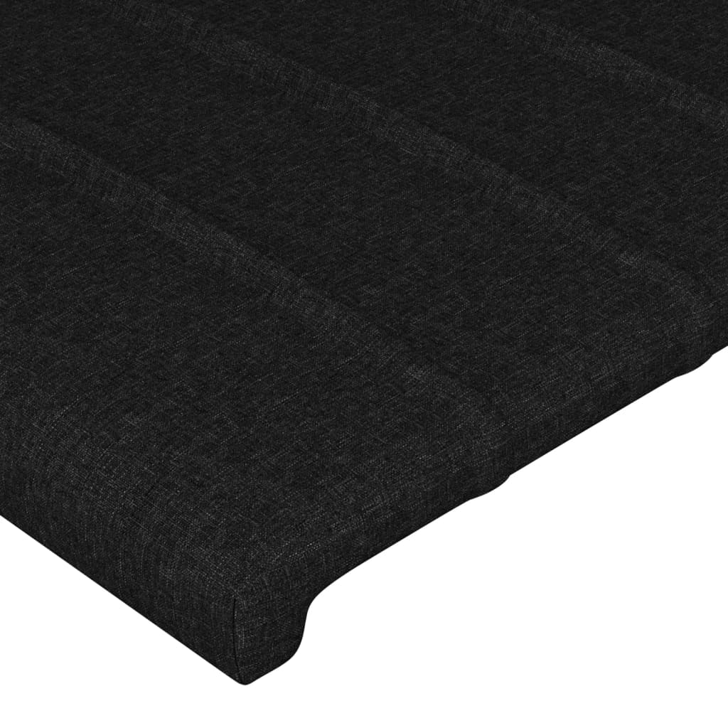 Hoofdbord LED 90x5x118/128 cm stof zwart is nu te koop bij PeponiXL, paradijselijk wonen!