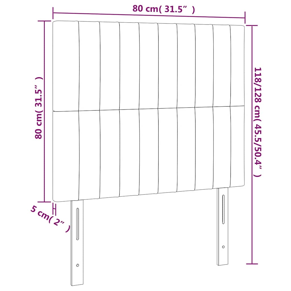 Hoofdbord LED 80x5x118/128 cm fluweel donkergroen is nu te koop bij PeponiXL, paradijselijk wonen!