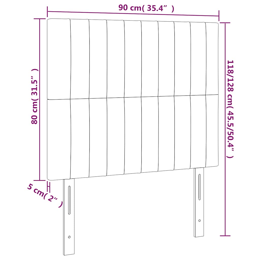 Hoofdbord LED 90x5x118/128 cm fluweel donkergroen is nu te koop bij PeponiXL, paradijselijk wonen!
