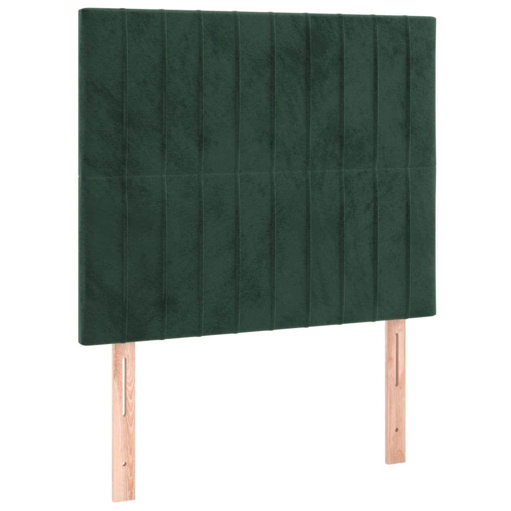 Hoofdbord LED 100x5x118/128 cm fluweel donkergroen is nu te koop bij PeponiXL, paradijselijk wonen!