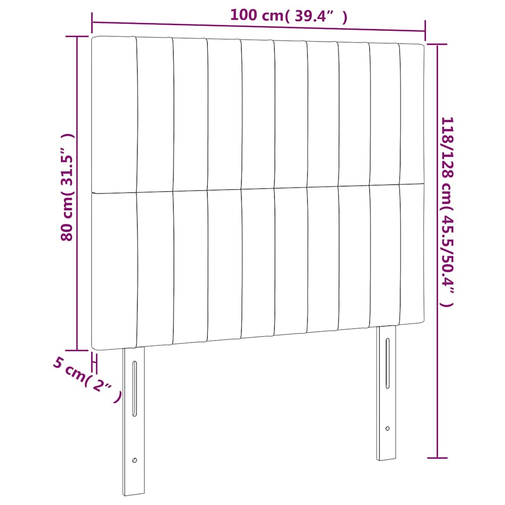 Hoofdbord LED 100x5x118/128 cm fluweel donkergroen is nu te koop bij PeponiXL, paradijselijk wonen!