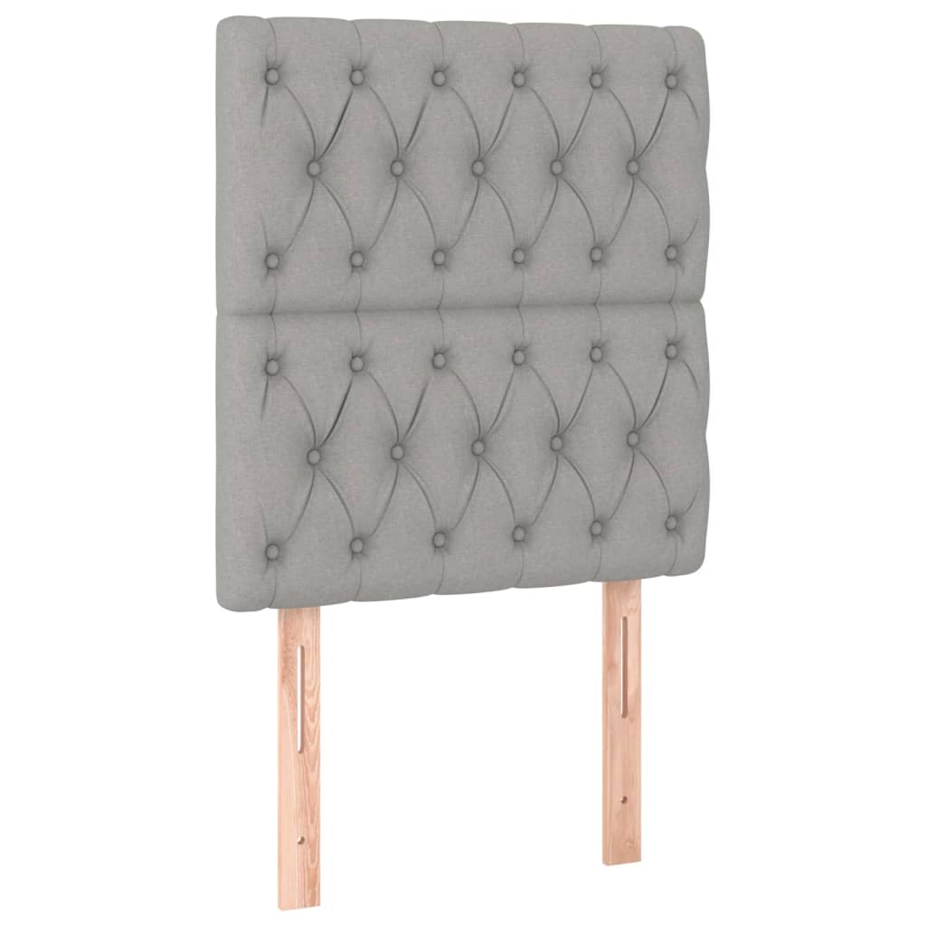 Hoofdbord LED 80x7x118/128 cm stof lichtgrijs is nu te koop bij PeponiXL, paradijselijk wonen!