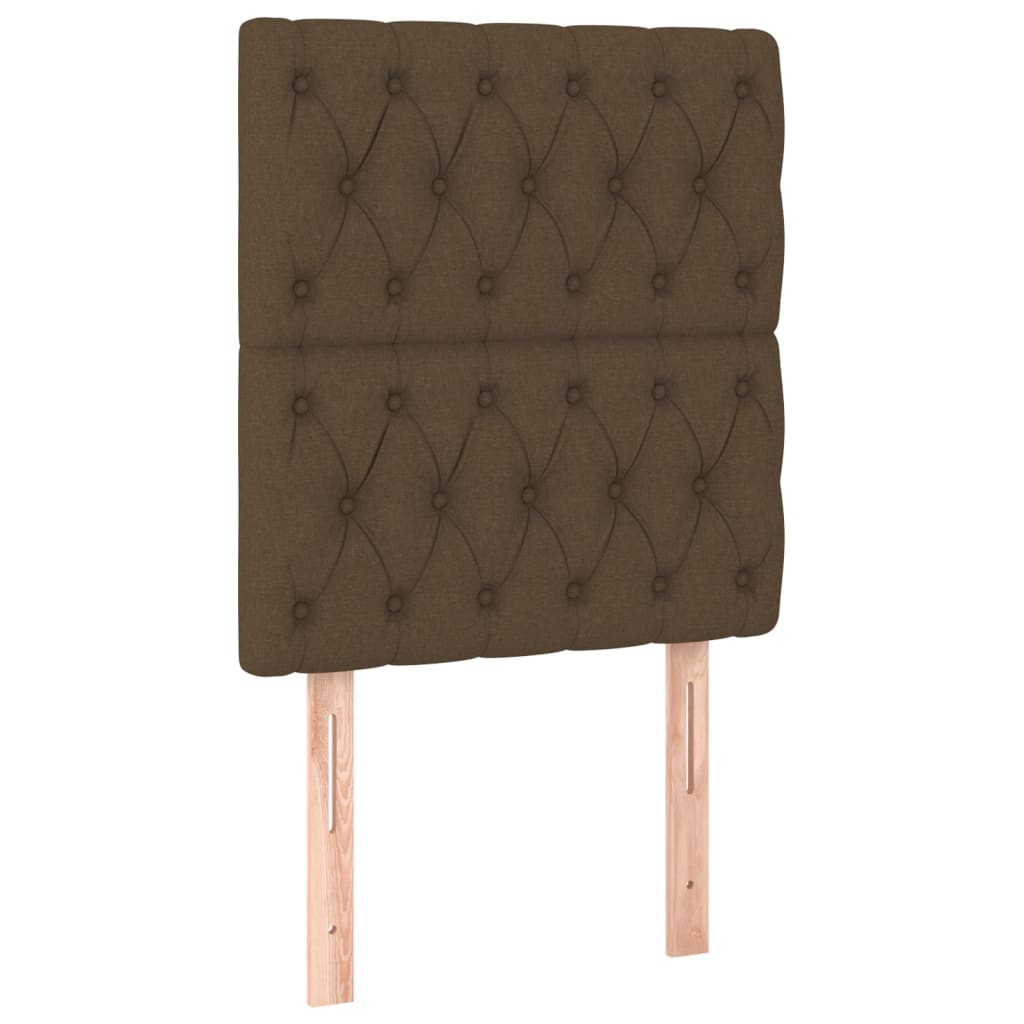 Hoofdbord LED 80x7x118/128 cm stof donkerbruin is nu te koop bij PeponiXL, paradijselijk wonen!