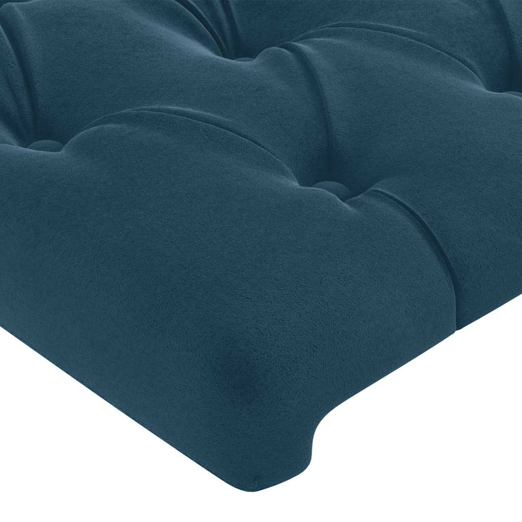 Hoofdbord LED 160x7x118/128 cm fluweel donkerblauw is nu te koop bij PeponiXL, paradijselijk wonen!
