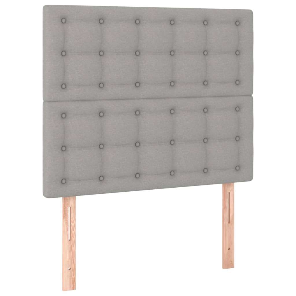 Hoofdbord LED 80x5x118/128 cm stof lichtgrijs is nu te koop bij PeponiXL, paradijselijk wonen!