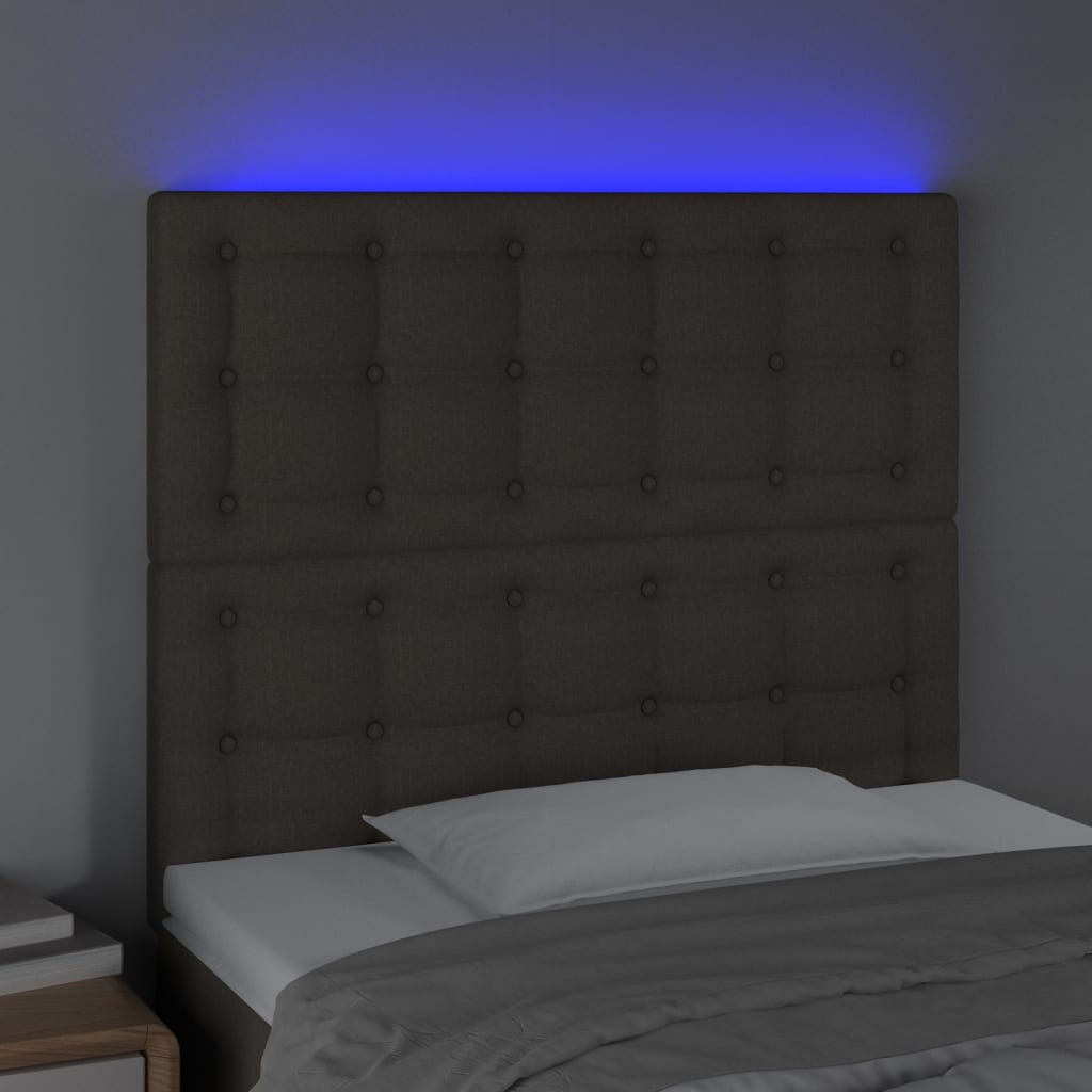 Hoofdbord LED 80x5x118/128 cm stof taupe is nu te koop bij PeponiXL, paradijselijk wonen!