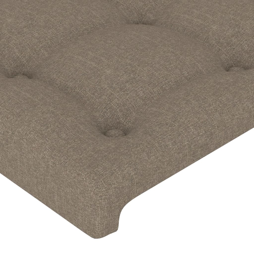 Hoofdbord LED 100x5x118/128 cm stof taupe is nu te koop bij PeponiXL, paradijselijk wonen!