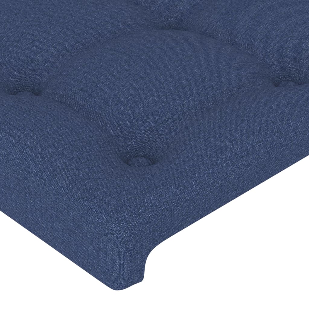 Hoofdbord LED 160x5x118/128 cm stof blauw is nu te koop bij PeponiXL, paradijselijk wonen!