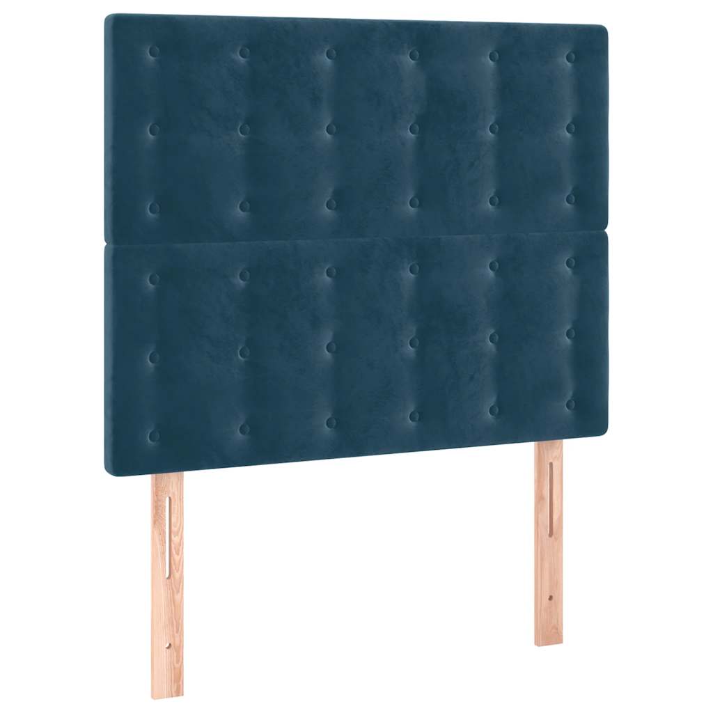 Hoofdbord LED 90x5x118/128 cm fluweel donkerblauw is nu te koop bij PeponiXL, paradijselijk wonen!