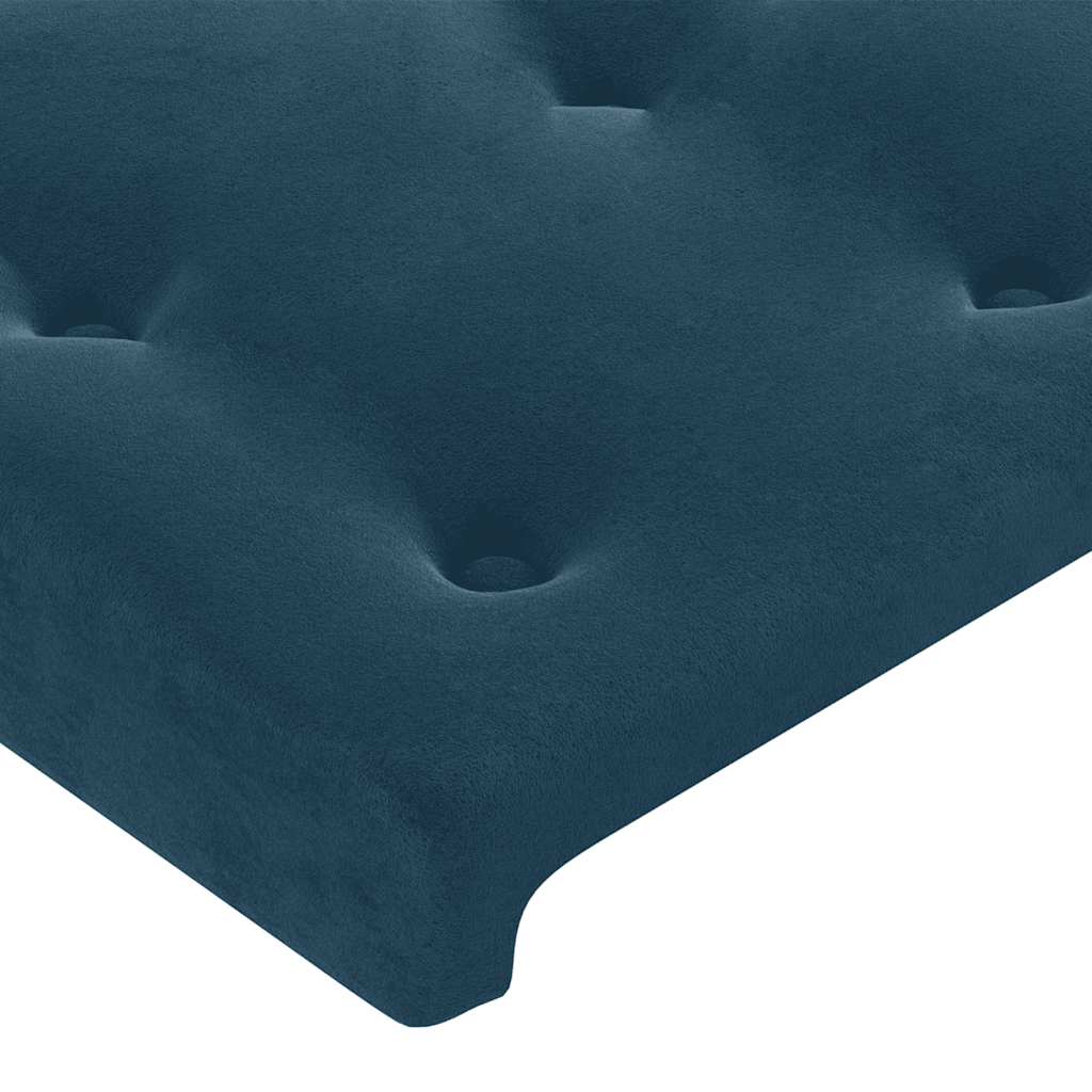 Hoofdbord LED 90x5x118/128 cm fluweel donkerblauw is nu te koop bij PeponiXL, paradijselijk wonen!