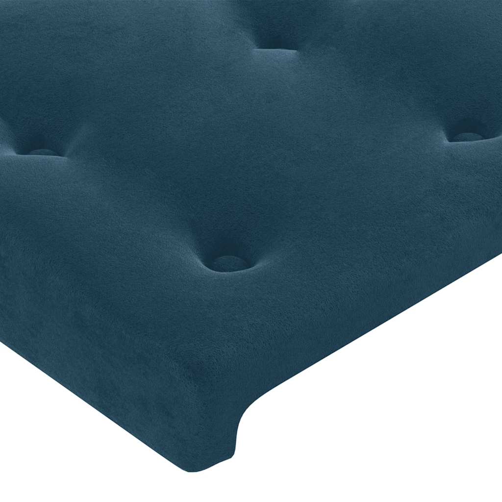 Hoofdbord LED 144x5x118/128 cm fluweel donkerblauw is nu te koop bij PeponiXL, paradijselijk wonen!