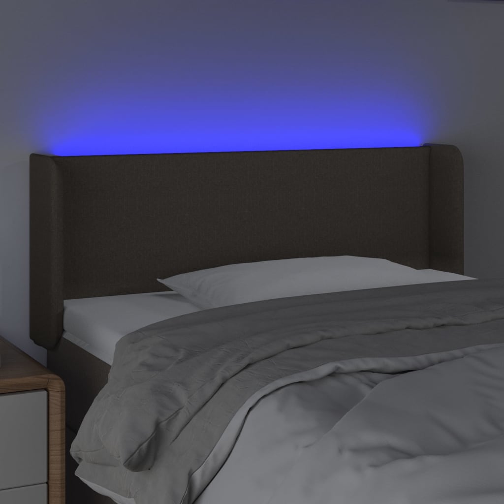 Hoofdbord LED 93x16x78/88 cm stof taupe is nu te koop bij PeponiXL, paradijselijk wonen!