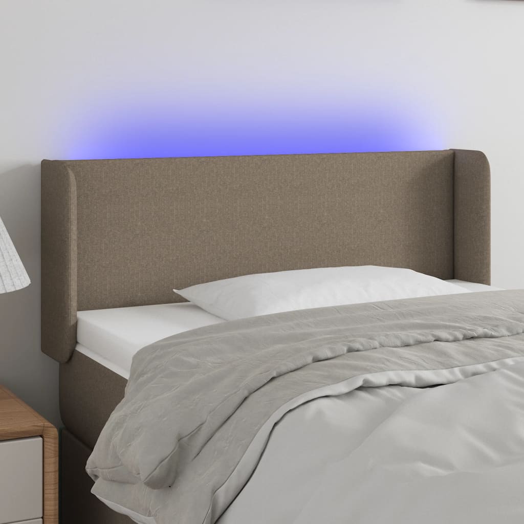 Hoofdbord LED 103x16x78/88 cm stof taupe is nu te koop bij PeponiXL, paradijselijk wonen!
