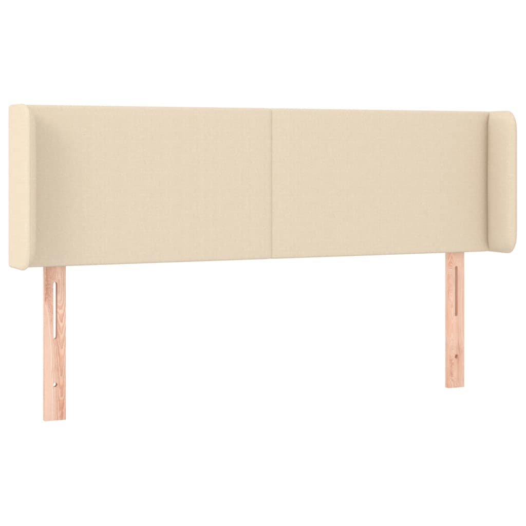 Hoofdbord LED 147x16x78/88 cm stof crèmekleurig is nu te koop bij PeponiXL, paradijselijk wonen!