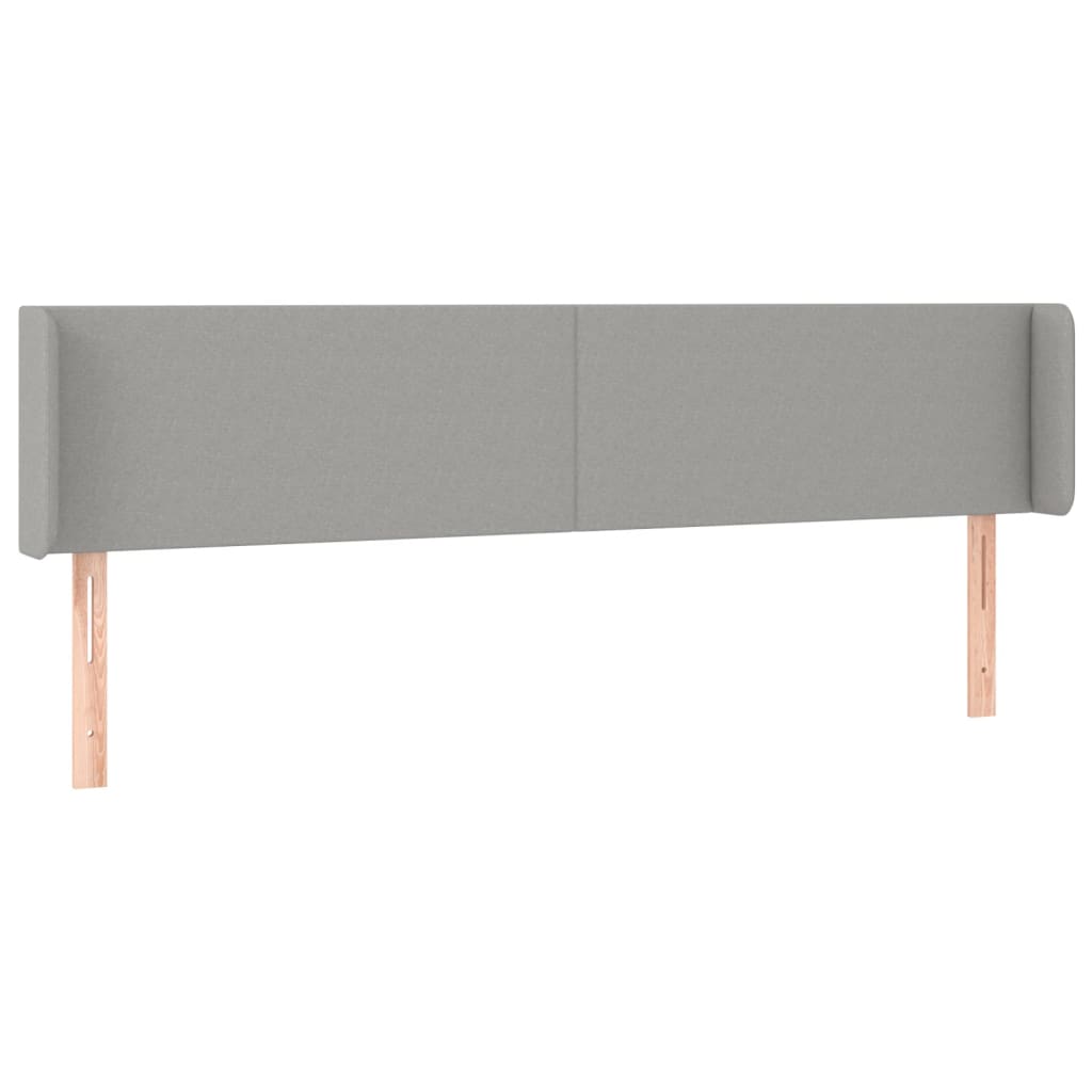 Hoofdbord LED 183x16x78/88 cm stof lichtgrijs is nu te koop bij PeponiXL, paradijselijk wonen!