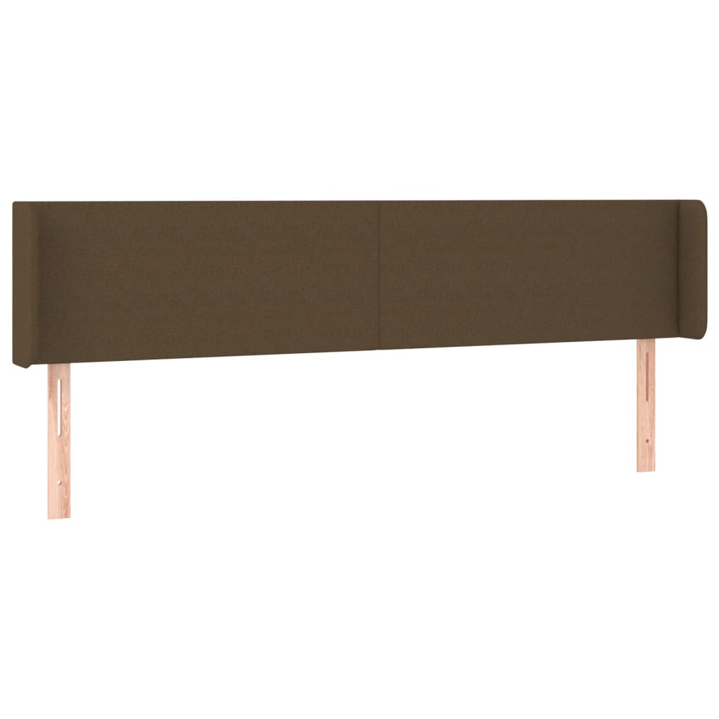 Hoofdbord LED 183x16x78/88 cm stof donkerbruin is nu te koop bij PeponiXL, paradijselijk wonen!