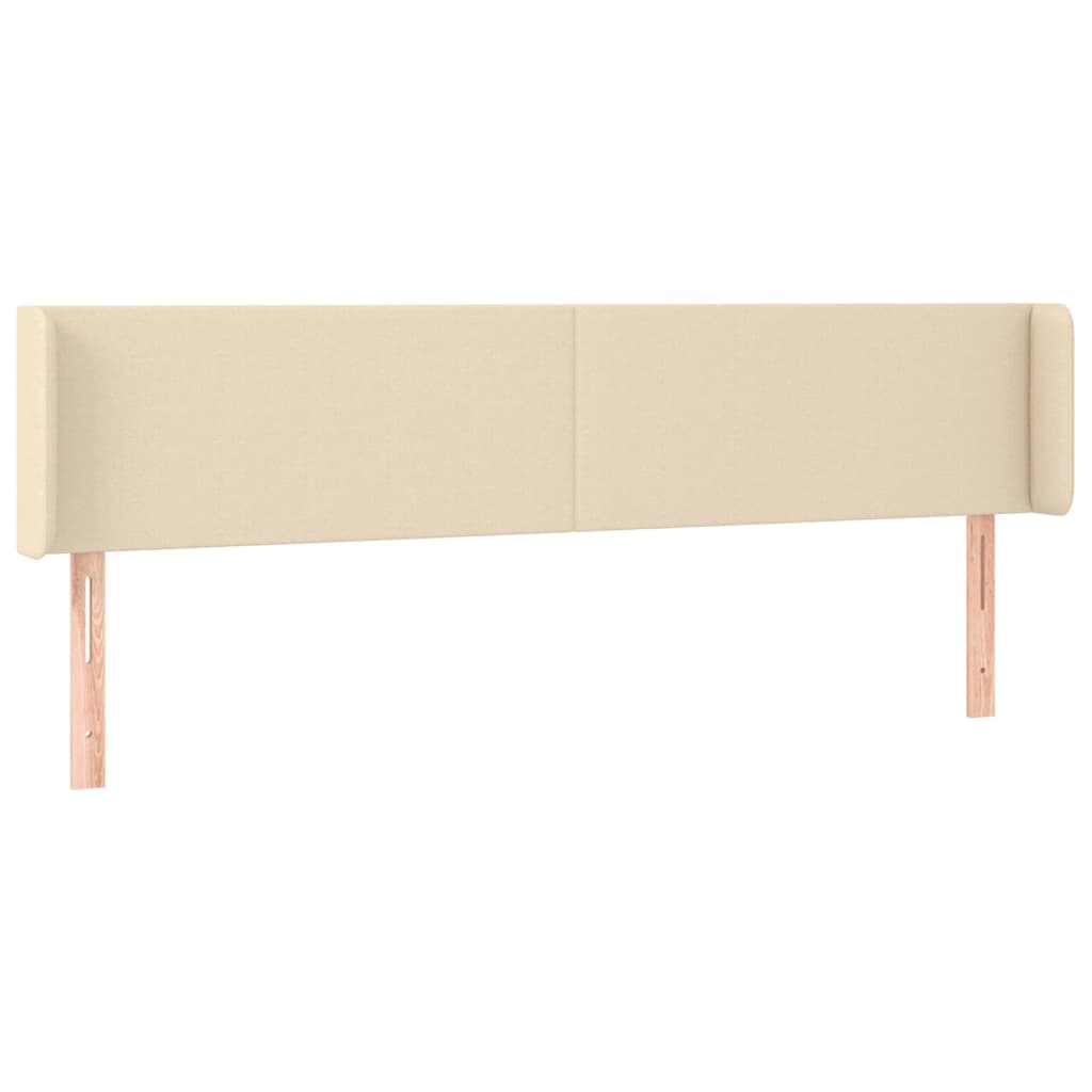 Hoofdbord LED 183x16x78/88 cm stof crèmekleurig is nu te koop bij PeponiXL, paradijselijk wonen!