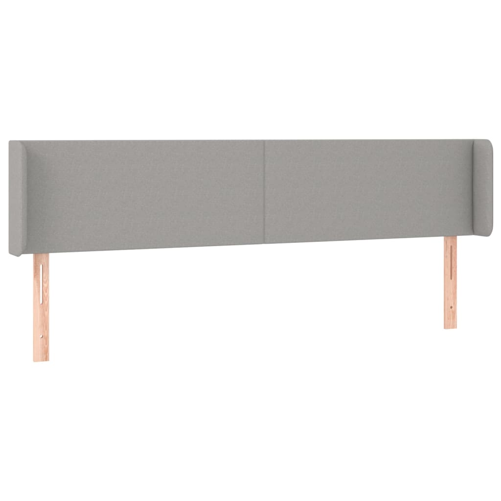 Hoofdbord LED 203x16x78/88 cm stof lichtgrijs is nu te koop bij PeponiXL, paradijselijk wonen!