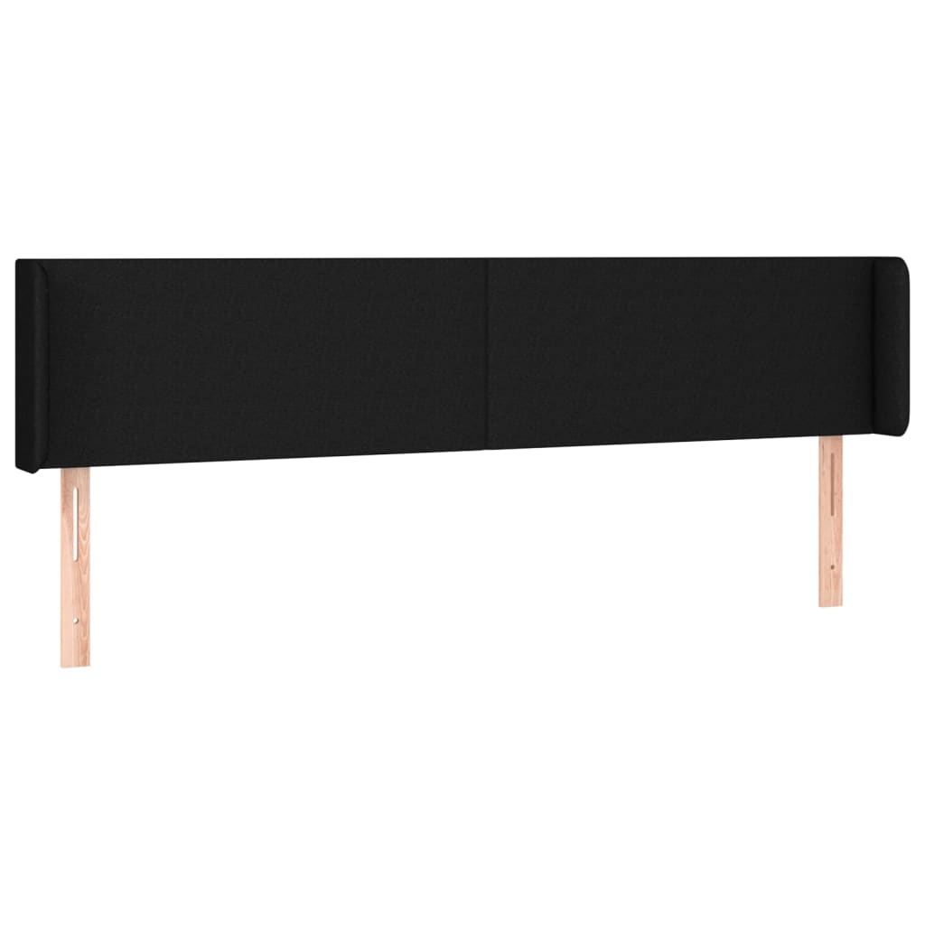 Hoofdbord LED 203x16x78/88 cm stof zwart is nu te koop bij PeponiXL, paradijselijk wonen!