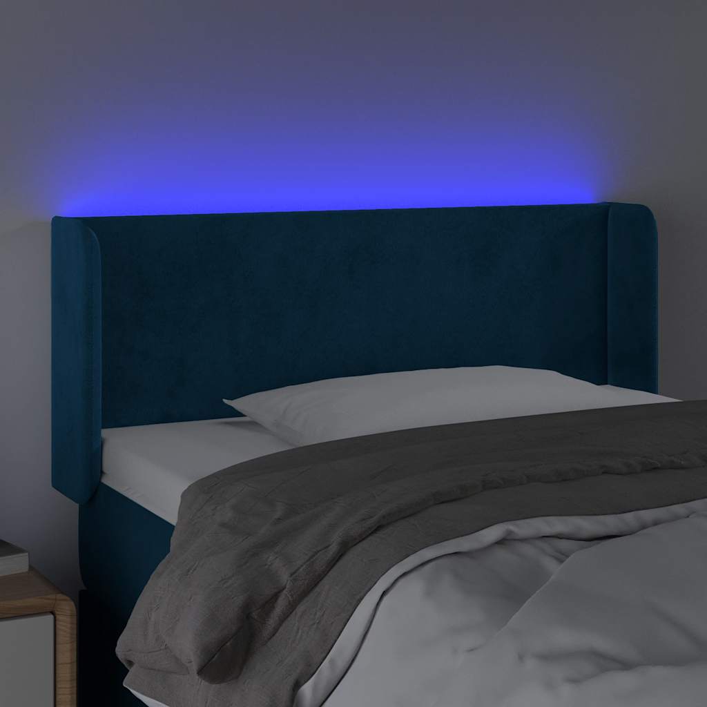 Hoofdbord LED 83x16x78/88 cm fluweel donkergroen is nu te koop bij PeponiXL, paradijselijk wonen!
