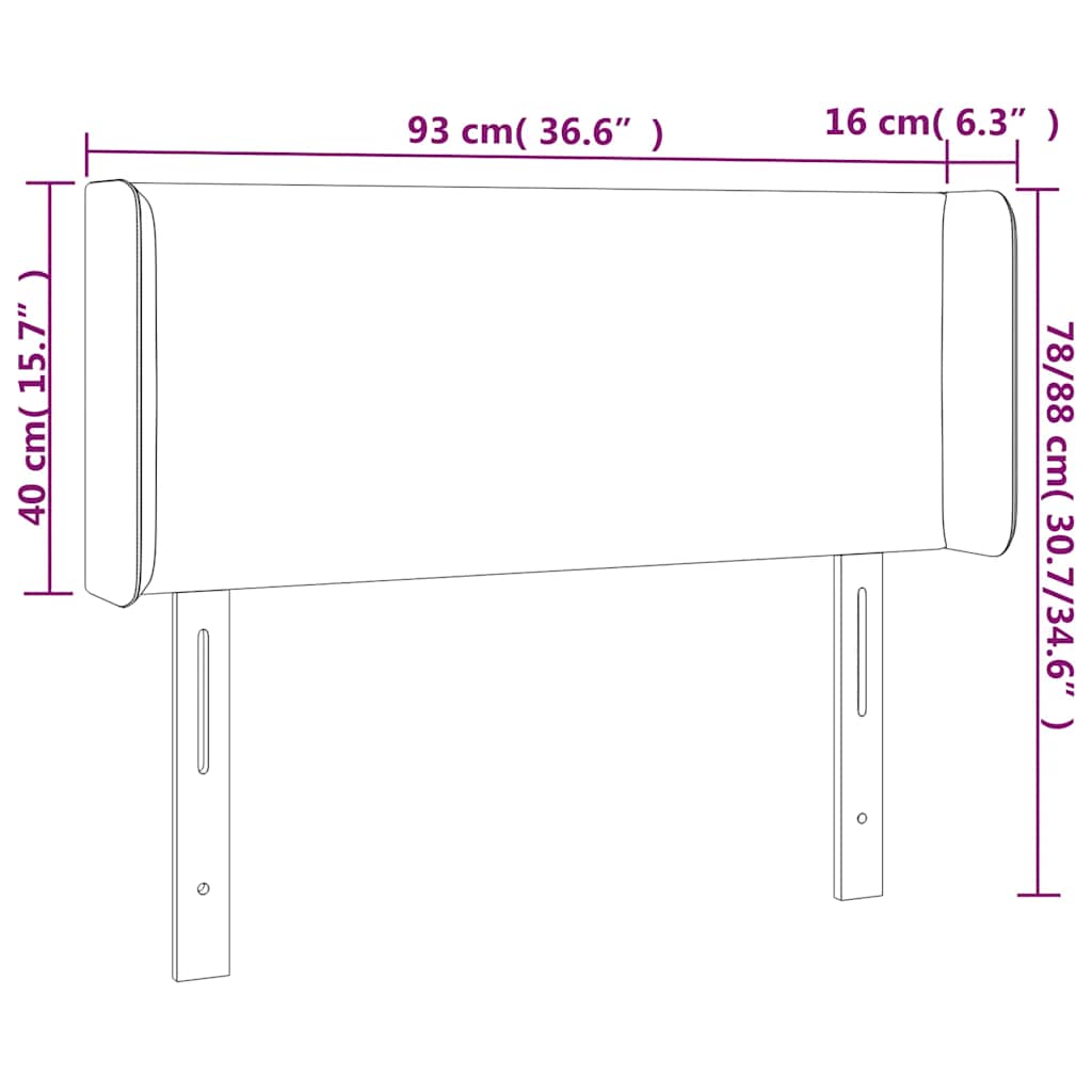 Hoofdbord LED 93x16x78/88 cm fluweel donkergroen is nu te koop bij PeponiXL, paradijselijk wonen!