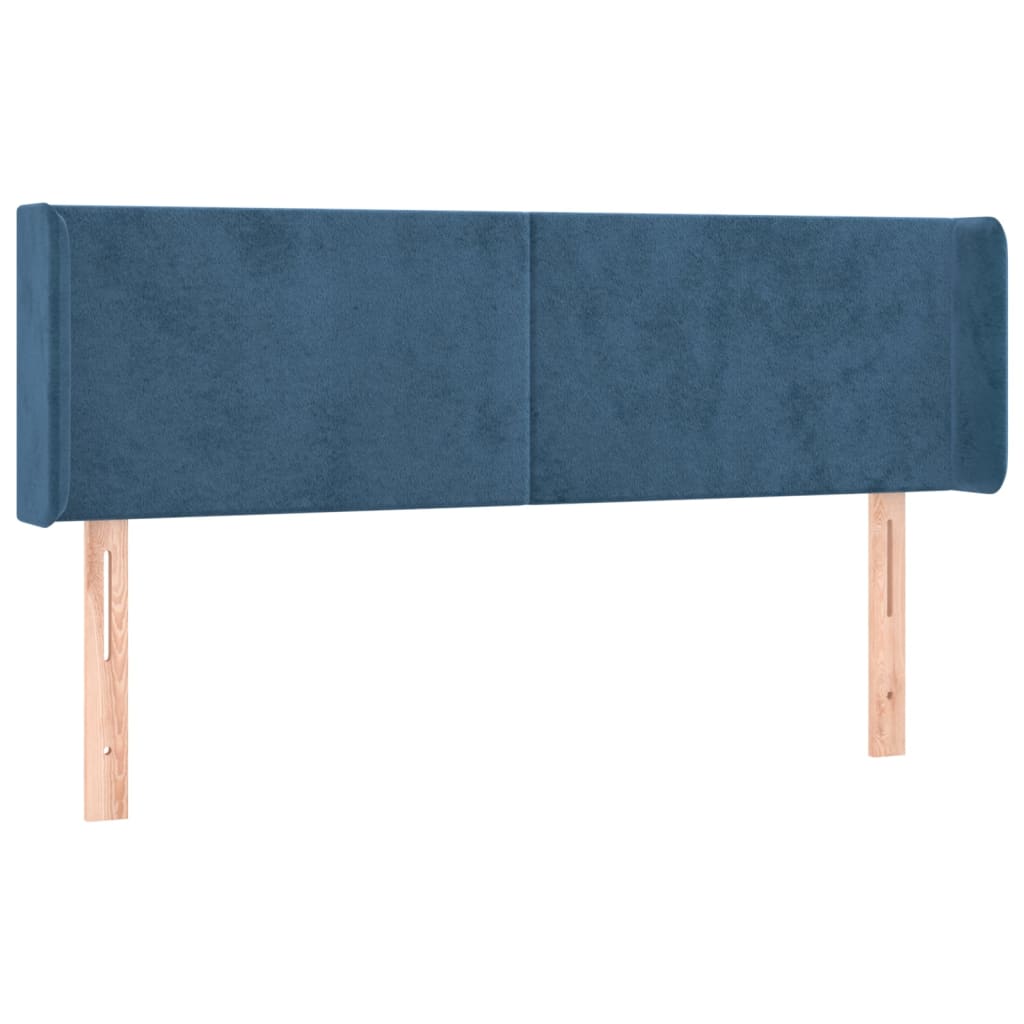 Hoofdbord LED 147x16x78/88 cm fluweel donkerblauw is nu te koop bij PeponiXL, paradijselijk wonen!