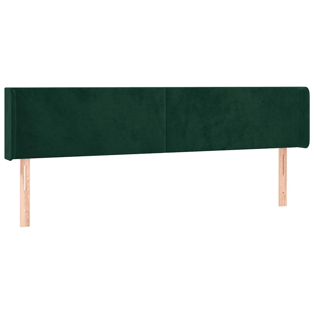 Hoofdbord LED 163x16x78/88 cm fluweel donkergroen is nu te koop bij PeponiXL, paradijselijk wonen!