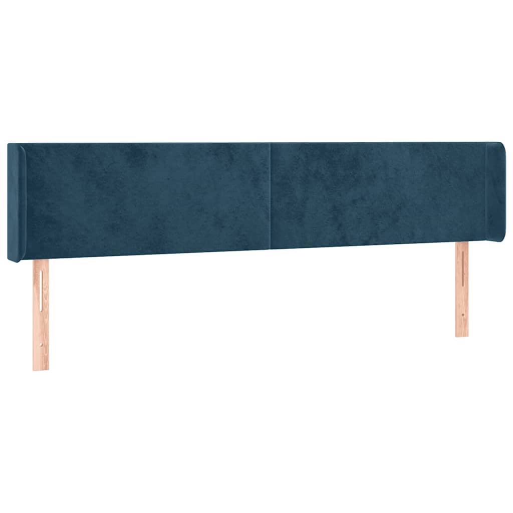 Hoofdbord LED 163x16x78/88 cm fluweel donkerblauw is nu te koop bij PeponiXL, paradijselijk wonen!