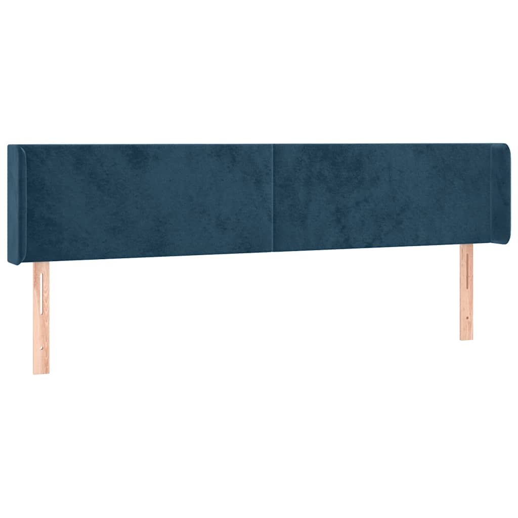Hoofdbord LED 183x16x78/88 cm fluweel donkerblauw is nu te koop bij PeponiXL, paradijselijk wonen!