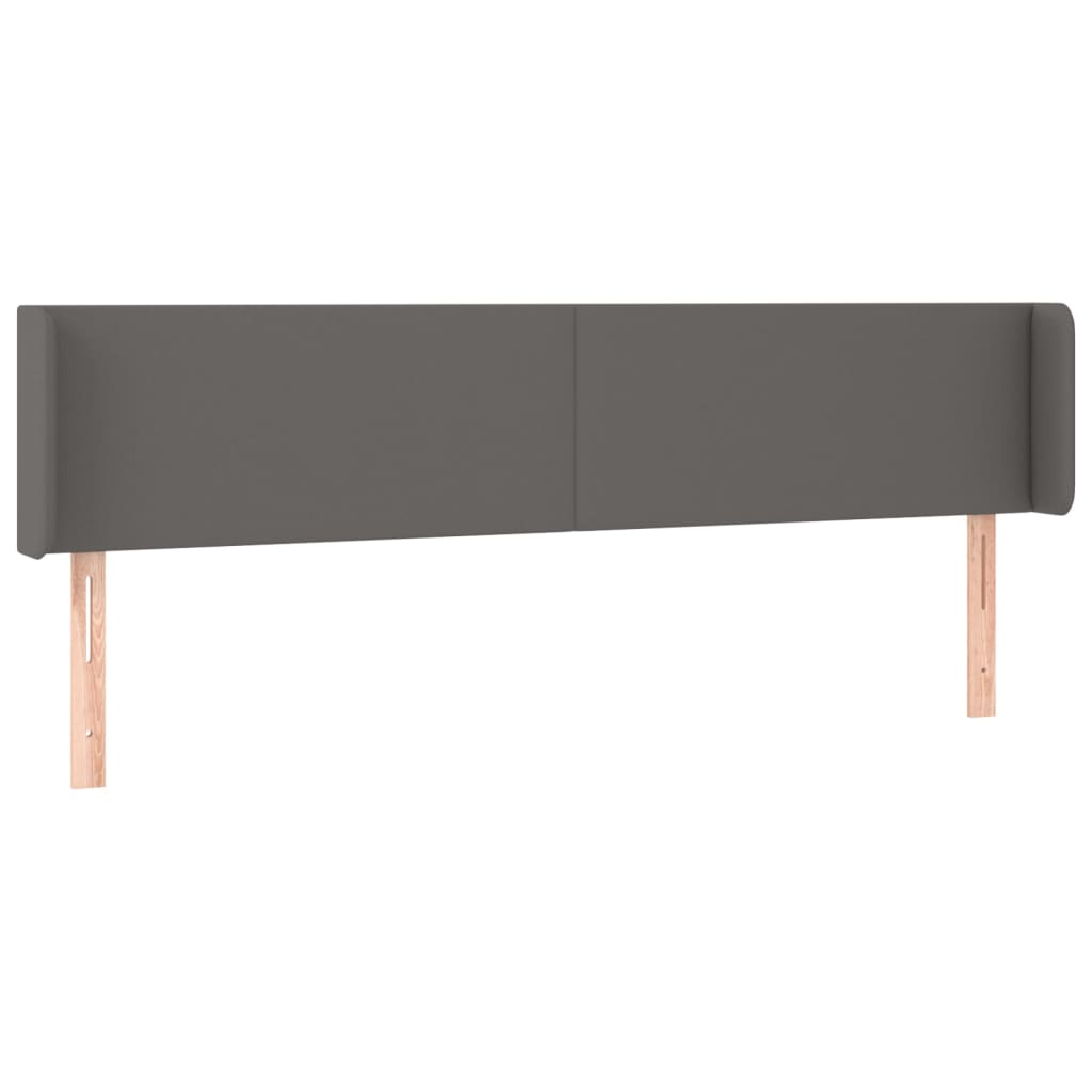 Hoofdbord LED 203x16x78/88 cm kunstleer grijs is nu te koop bij PeponiXL, paradijselijk wonen!