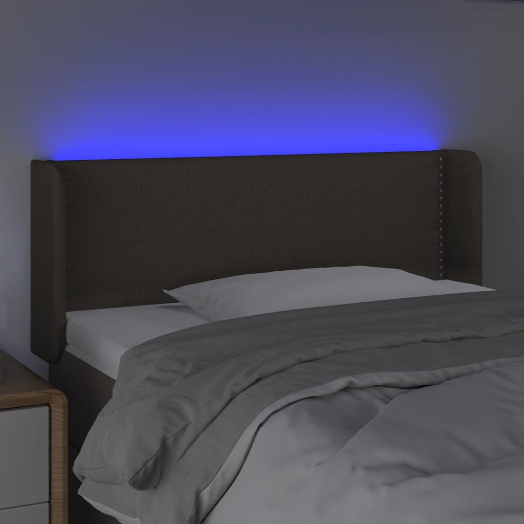Hoofdbord LED 93x16x78/88 cm stof taupe is nu te koop bij PeponiXL, paradijselijk wonen!